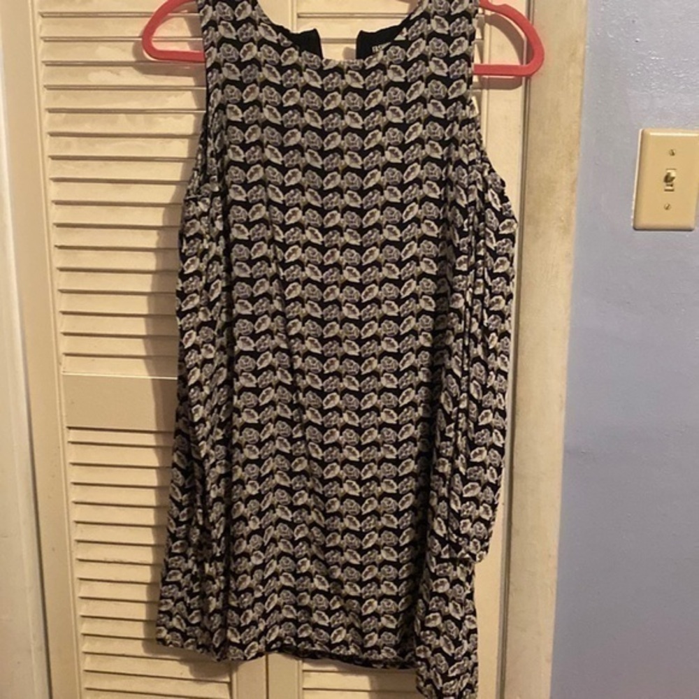 Fashion union floral cold shoulder blouse